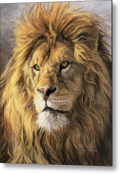 Portrait Of A Lion Metal Print
