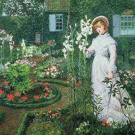 Queen of the Lilies by John Atkinson Grimshaw by John Atkinson Grimshaw