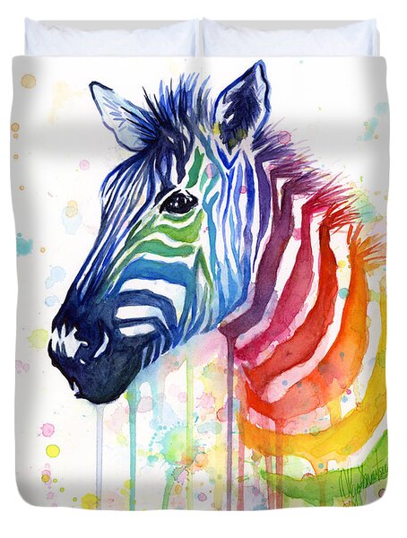 Rainbow Zebra - Ode To Fruit Stripes Duvet Cover