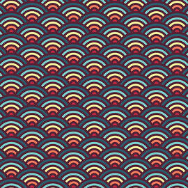 Rainbowaves Pattern Dark by Freshinkstain