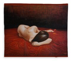 Nudes Fleece Blankets for Sale