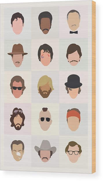 Seventies Movie Dudes Wood Print