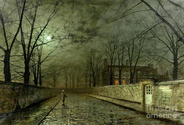 Wall Art - Painting - Silver Moonlight by John Atkinson Grimshaw