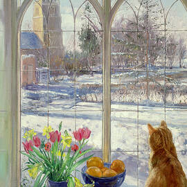 Snow Shadows and Cat by Timothy Easton