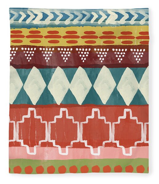 Southwestern 1- Art By Linda Woods Fleece Blanket