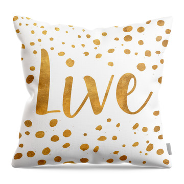 Spotted Gold Ii Throw Pillow