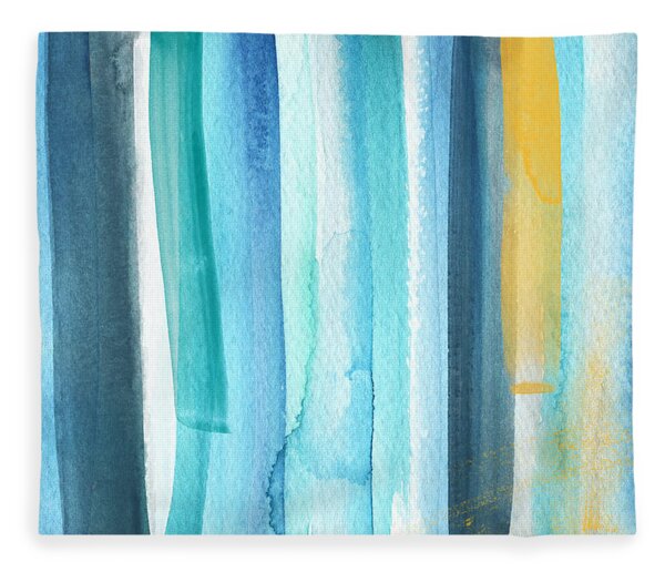 Summer Surf- Abstract Painting Fleece Blanket