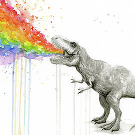 T-Rex Tastes the Rainbow by Olga Shvartsur