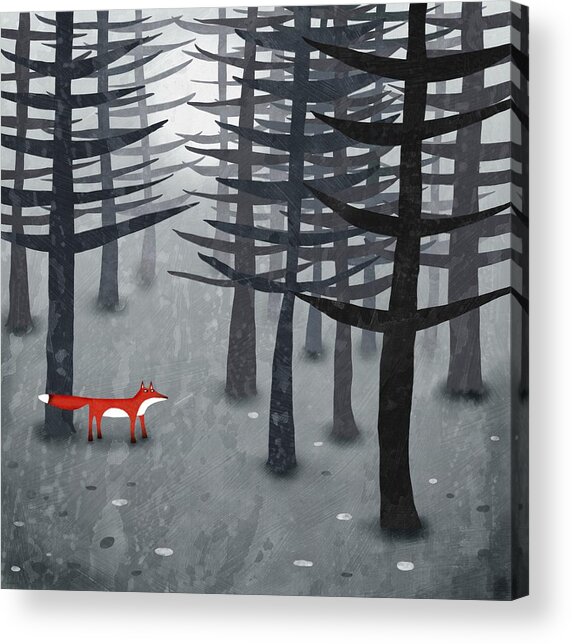 The Fox And The Forest Acrylic Print