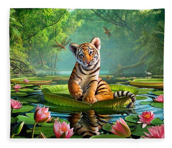 Tiger Lily 1 Fleece Blanket