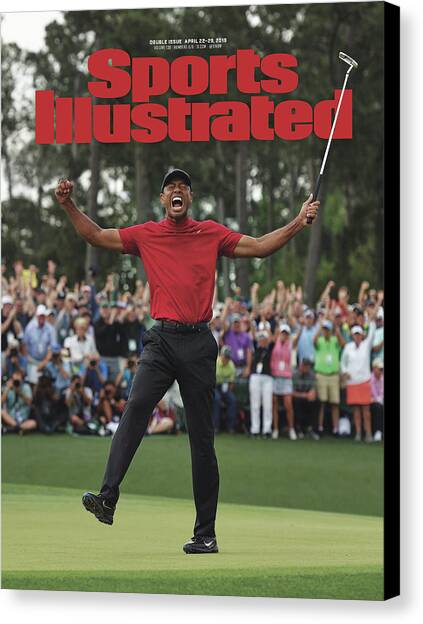 Tiger Woods, 2019 Masters Tournament Champion Sports Illustrated Cover Canvas Art Print by Sports Illustrated
