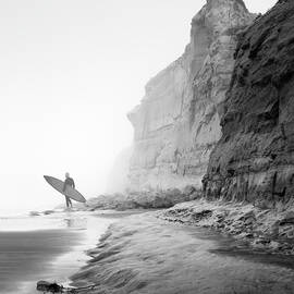 Torrey Pines Foggy Surfer by William Dunigan
