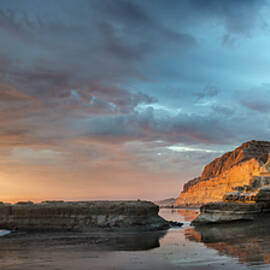 Torrey Pines Stormy Panorama by William Dunigan
