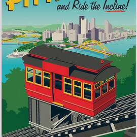 Pittsburgh Poster - Incline by Jim Zahniser