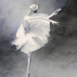 Watercolor Ballerina Painting by Beverly Brown