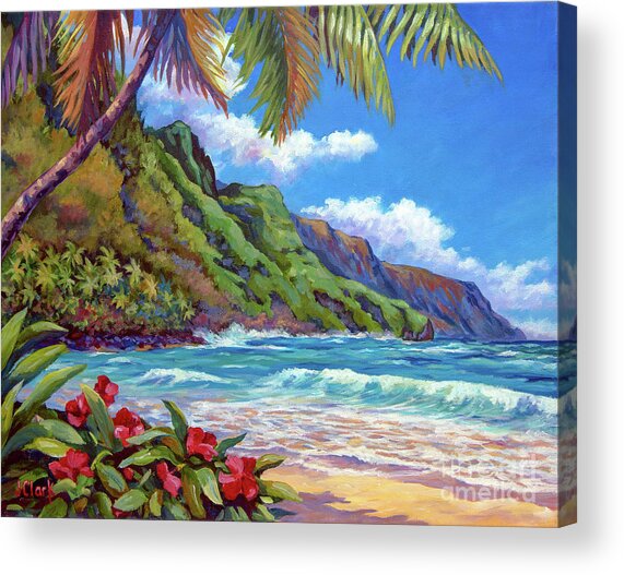 Waves On Na Pali Shore Acrylic Print