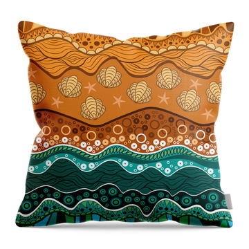 Waves Throw Pillow