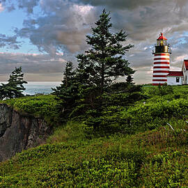 West Quoddy Head Lighthouse Panorama by MARTY SACCONE
