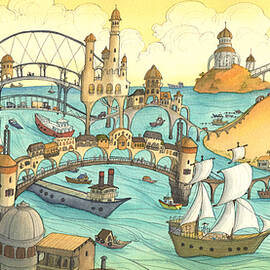 Wherever You Go - Boats and Bridges by Eliza Wheeler