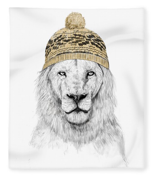 Winter Lion Fleece Blanket