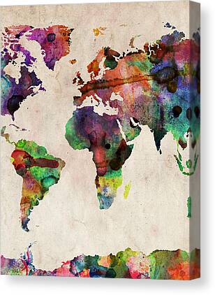 Maps Canvas Prints for Sale