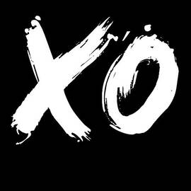 XO Poster Black by Naxart Studio