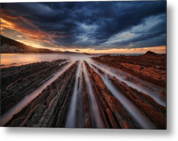 Zumaia Flysch 6 Metal Print